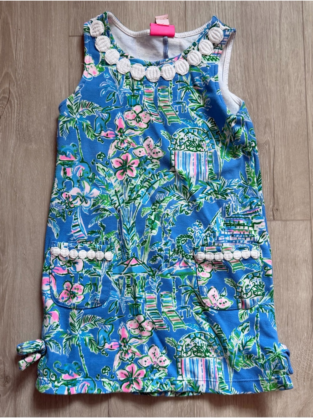Lilly Pulitzer Girls Boca Blue Beneath the Bougainvillea Shift Dress